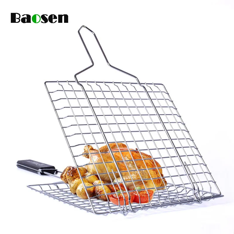 Baosen 1Pcs Stainless Steel Barbecue Grill BBQ Meshes Fish Chicken Grill BBQ Tools Kitchen Accessories
Baosen 1Pcs Stainless Steel Barbecue Grill BBQ Meshes Fish Chicken Grill BBQ Tools Kitchen Accessories