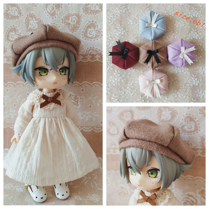 Cute 1PCS ob11 dolls Beret Hat Bowknot fashion beret hat for ob11 dolls accessories
Cute 1PCS ob11 dolls Beret Hat Bowknot fashion beret hat for ob11 dolls accessories
