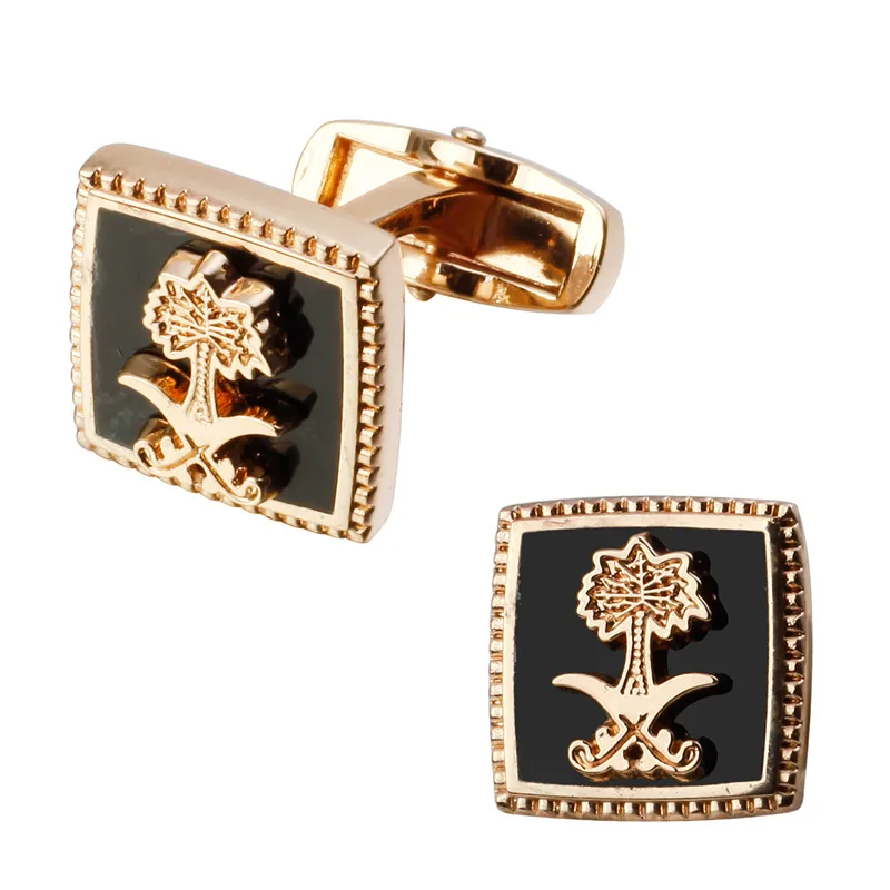 The latest men's wedding jewelry French shirt cuff Cufflinks rose gold flower Saudi flag Cufflinks
The latest men's wedding jewelry French shirt cuff Cufflinks rose gold flower Saudi flag Cufflinks