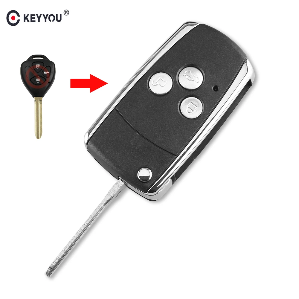 KEYYOU Replacement Modified Flip Folding Remote Car Key Case 3 Buttons For Toyota Camry Corolla Prado RAV4 Vios Hilux Yaris
KEYYOU Replacement Modified Flip Folding Remote Car Key Case 3 Buttons For Toyota Camry Corolla Prado RAV4 Vios Hilux Yaris