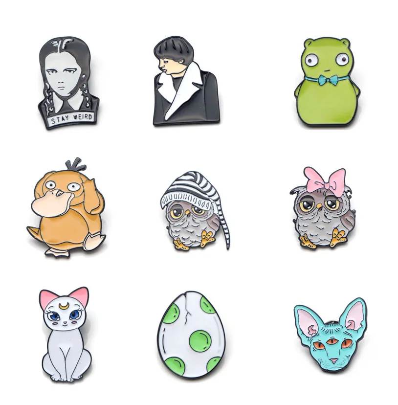 V122 Psyduck and Cute Owl Funny Cartoon Enamel Pins and Brooches Fashion Lapel Pin Backpack Bags Badge Collection Gifts 1pcs
V122 Psyduck and Cute Owl Funny Cartoon Enamel Pins and Brooches Fashion Lapel Pin Backpack Bags Badge Collection Gifts 1pcs