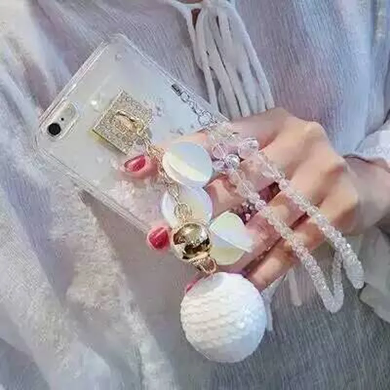 1 Pc/lot PC White Ball Taped Flow Sequin Strap Cell Phone Case Back Cover For iPhone 7 6s Plus with Bead Chain
1 Pc/lot PC White Ball Taped Flow Sequin Strap Cell Phone Case Back Cover For iPhone 7 6s Plus with Bead Chain