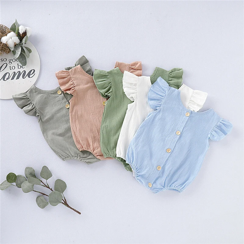 5 Color Casual Baby Girls Clothes Summer Sunsuit Pure color Short Sleeve Baby Romper Infant Outfit Girls Jumpsuit Clothes 
5 Color Casual Baby Girls Clothes Summer Sunsuit Pure color Short Sleeve Baby Romper Infant Outfit Girls Jumpsuit Clothes