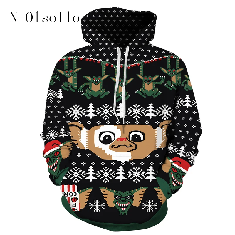 2017 Autumn Winter Thin Cloth 3D Spoof Christmas Series Black Hoodies Full Sleeve With Pocket Loose Casual Pullover Hooded Sweat
2017 Autumn Winter Thin Cloth 3D Spoof Christmas Series Black Hoodies Full Sleeve With Pocket Loose Casual Pullover Hooded Sweat