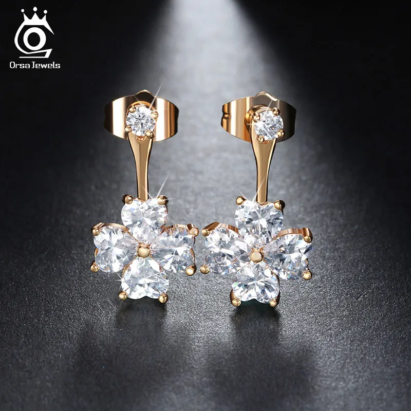 ORSA Cute Flower Crystal Stud Earring 4 Pieces Shiny Heart Shape Austrian Cubic Zirconia Gold-Color Jewelry for Women OME25
ORSA Cute Flower Crystal Stud Earring 4 Pieces Shiny Heart Shape Austrian Cubic Zirconia Gold-Color Jewelry for Women OME25