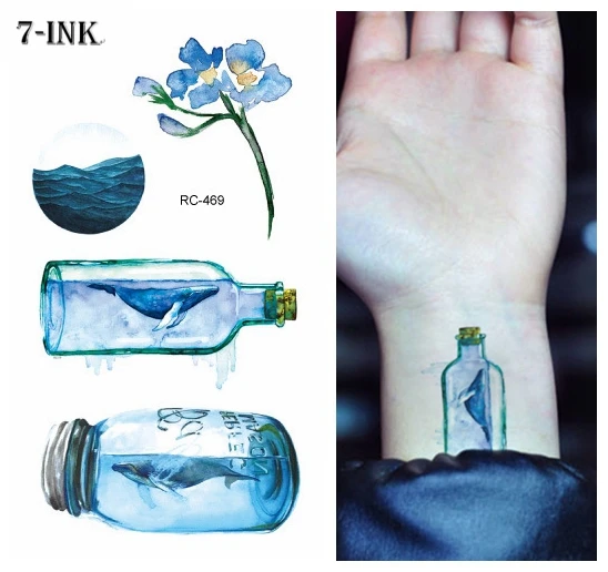 Waterproof Temporary Tatoo Stickers Painting Colorl Sea Drifting Bottle Tatto Water Transfer Fake Flash Tattoo 10.5*6 Cm
Waterproof Temporary Tatoo Stickers Painting Colorl Sea Drifting Bottle Tatto Water Transfer Fake Flash Tattoo 10.5*6 Cm