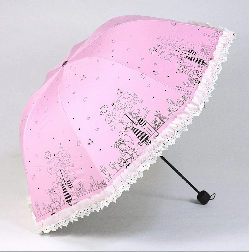 New Lovers Design Women Umbrella Rain Cartoon Girl Princess Umbrellas Black Coating Sunny Paraguas Cute Folding Parasol US051
New Lovers Design Women Umbrella Rain Cartoon Girl Princess Umbrellas Black Coating Sunny Paraguas Cute Folding Parasol US051
