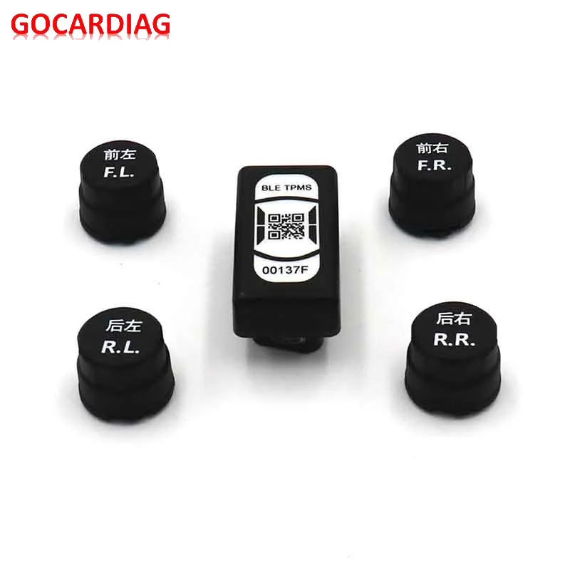 

BLE TPMS Systems Tire Pressure Monitoring System Bluetooth 4.0 Support Android/IOS 4 Internal Sensors Low Energy