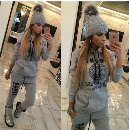 2016 New Ladies Tracksuits Hoodies Sweatshirt + Long Pants Sportwear Costumes Women Pants 2 Piece Set
2016 New Ladies Tracksuits Hoodies Sweatshirt + Long Pants Sportwear Costumes Women Pants 2 Piece Set