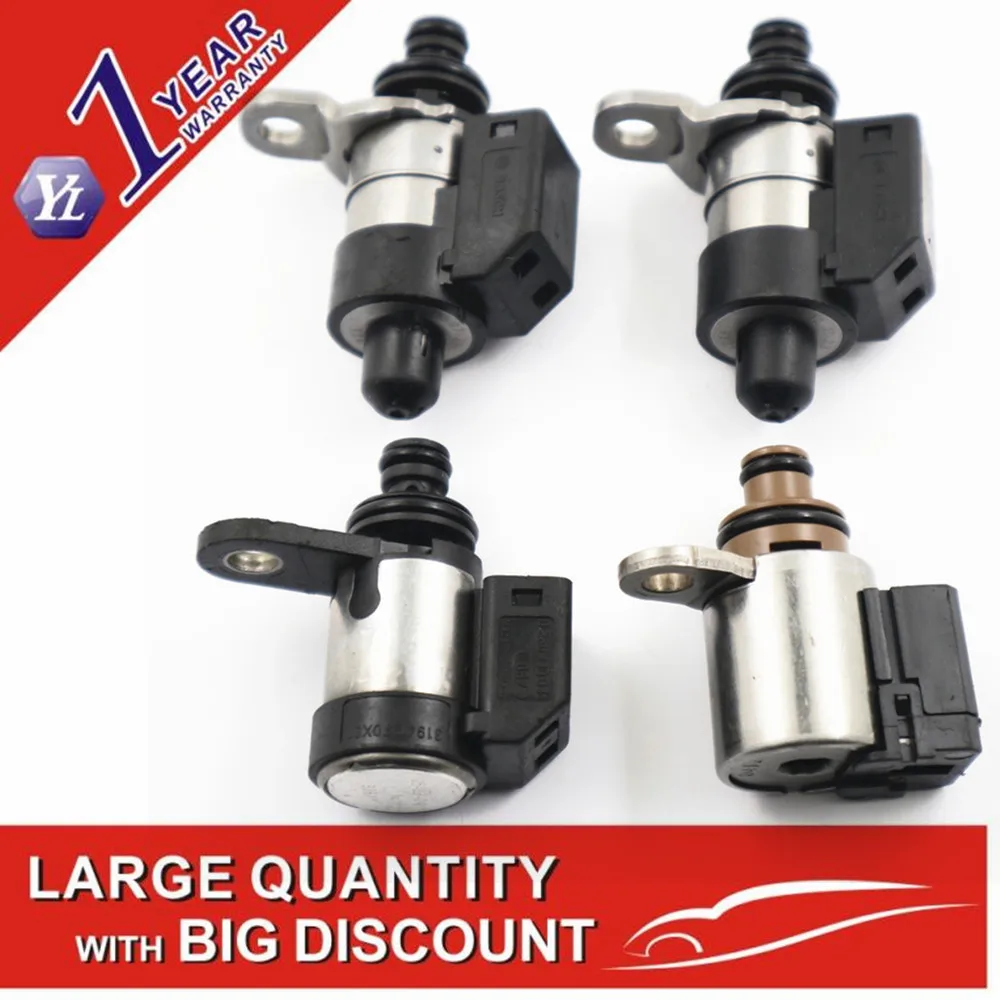 Trans solenoids kit 4pcs for Nissan For Altima For Maxima For Murano For Quest CVT transmission solenoid JF010E RE0F09A RE0F09B
Trans solenoids kit 4pcs for Nissan For Altima For Maxima For Murano For Quest CVT transmission solenoid JF010E RE0F09A RE0F09B
