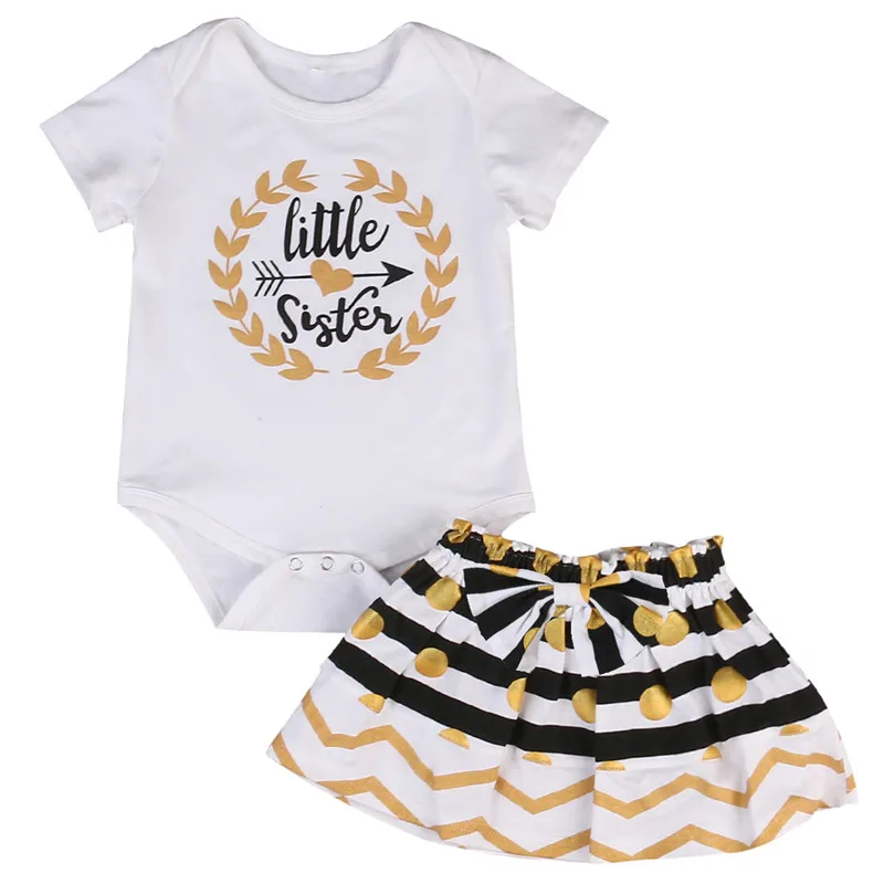 Family Matches Kid Baby Girl Clothes Little Big Sister Bodysuit T-shirt 3Pcs Striped Romper Bow Skirt Dress Headband Outfit 0-7T
Family Matches Kid Baby Girl Clothes Little Big Sister Bodysuit T-shirt 3Pcs Striped Romper Bow Skirt Dress Headband Outfit 0-7T