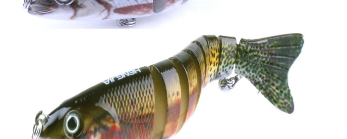 Fishing Lure Pesca Artificial Bait Jointed Sections 8 Segments Swimbait Treble Hooks 12cm 16.8g Pike Perch Fishing Tackle (10)