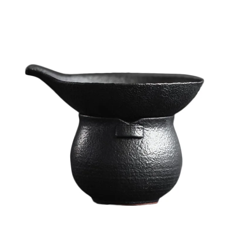 72ml Japanese Black Zen Coarse Pottery Tea Strainers Brief Black Ceramic Kung Fu Tea Set Tea Filter Creative Teaware Accessories 
72ml Japanese Black Zen Coarse Pottery Tea Strainers Brief Black Ceramic Kung Fu Tea Set Tea Filter Creative Teaware Accessories