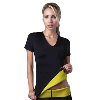 RiauDe women new stretch neoprene t shirt sweat slimming body shaper Casual Clothing tee Super shaper control short Sleeve
RiauDe women new stretch neoprene t shirt sweat slimming body shaper Casual Clothing tee Super shaper control short Sleeve