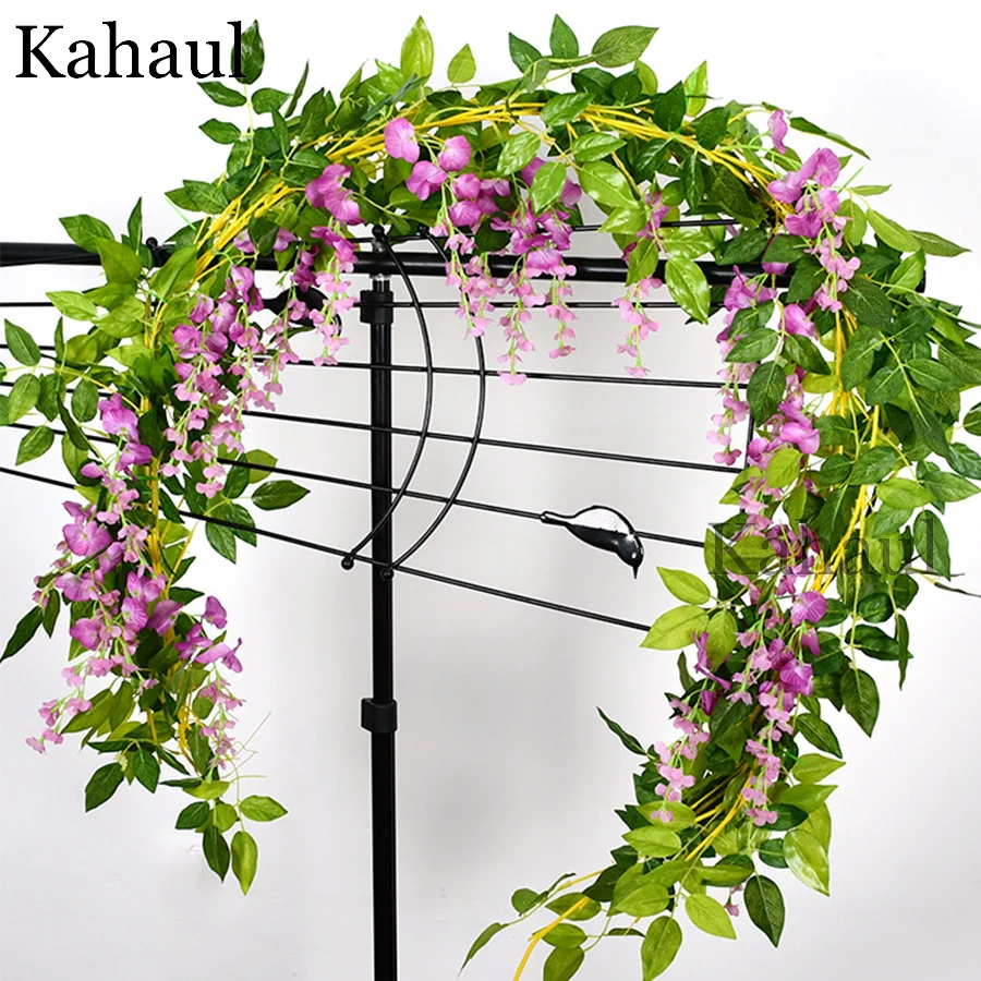 200cm Long Artificial Silk Wisteria Flower Vine for Wedding Arch Decoration Fake Flower Ivy Home Rattan DIY Wall Backdrop Decor
200cm Long Artificial Silk Wisteria Flower Vine for Wedding Arch Decoration Fake Flower Ivy Home Rattan DIY Wall Backdrop Decor