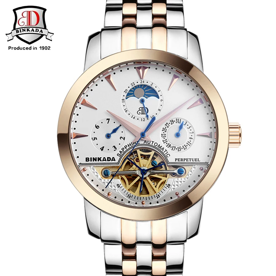 BINKADA Automatic Mechanical Watches Men Skeleton Design Genuine Leather Watch Mechanical SelfWind Quartz Movement Reloj Hombre
BINKADA Automatic Mechanical Watches Men Skeleton Design Genuine Leather Watch Mechanical SelfWind Quartz Movement Reloj Hombre
