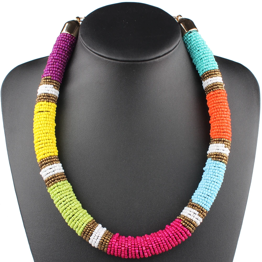 Claire Jin Bohemian Handmade Small Bead Choker Necklace Manual Braiding Short Necklaces Women Fashion Collar Ethnic Jewelry
Claire Jin Bohemian Handmade Small Bead Choker Necklace Manual Braiding Short Necklaces Women Fashion Collar Ethnic Jewelry