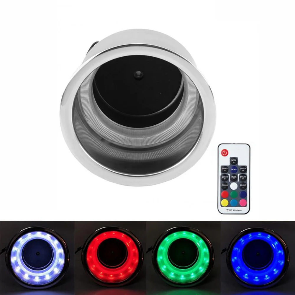 Stainless Steel RGB LED Drink Cup Holder 14 LED Light Car Cup Holder with Remote Control fit Marine Boat Truck Car Accessories
Stainless Steel RGB LED Drink Cup Holder 14 LED Light Car Cup Holder with Remote Control fit Marine Boat Truck Car Accessories