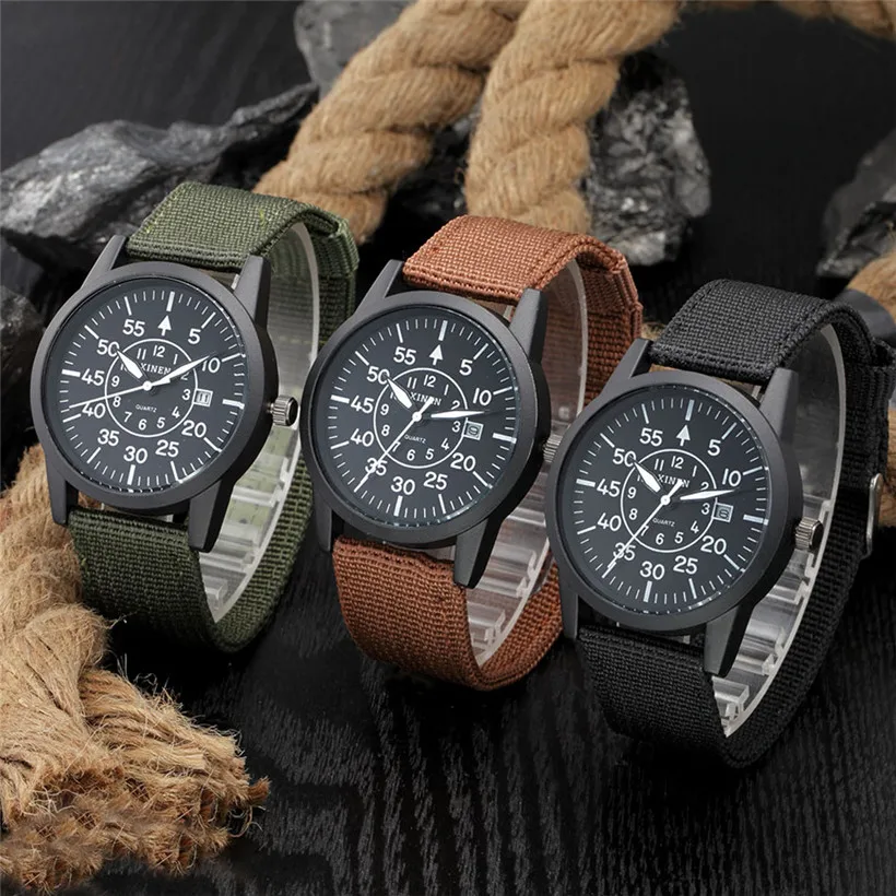 XINEW Fashion Mens Canvas Military Sport Date Analog Quartz army Style Wrist Watch 0622
XINEW Fashion Mens Canvas Military Sport Date Analog Quartz army Style Wrist Watch 0622
