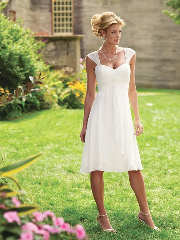 Short Cap Sleeve Chiffon Informal vestido de noiva Tea Length party prom gowns bridal gown Free Shipping bridesmaid dresses
Short Cap Sleeve Chiffon Informal vestido de noiva Tea Length party prom gowns bridal gown Free Shipping bridesmaid dresses