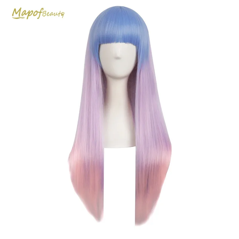 28" Long Straight Wigs For Women Heat Resistant Falt Bangs Natural Ombre Wig Cosplay Costume Party Synthetic Hair MapofBeauty
28" Long Straight Wigs For Women Heat Resistant Falt Bangs Natural Ombre Wig Cosplay Costume Party Synthetic Hair MapofBeauty