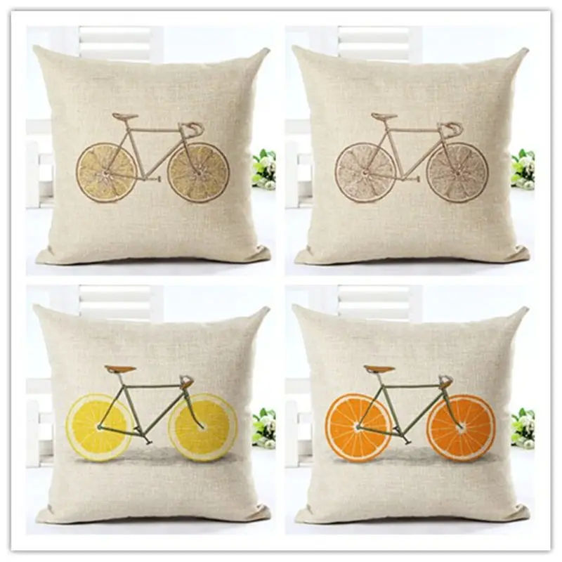 Cartoon Digital Printing Cushion Cover Fun Fruit Bicycle Pattern Throw Pillowcase Home Decor Cotton Linen Cojines
Cartoon Digital Printing Cushion Cover Fun Fruit Bicycle Pattern Throw Pillowcase Home Decor Cotton Linen Cojines