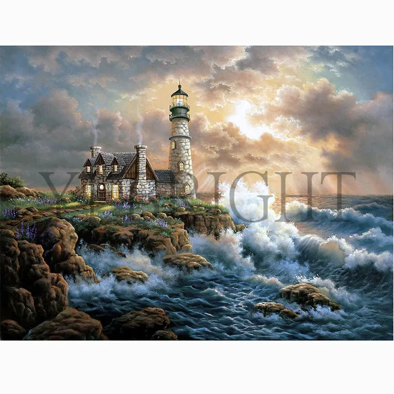 5D DIY Full Square Diamond Painting Cross Stitch "Crashing Waves Lighthouse" 3D Diamond Embroidery Rhinestone Mosaic Home Decor
5D DIY Full Square Diamond Painting Cross Stitch "Crashing Waves Lighthouse" 3D Diamond Embroidery Rhinestone Mosaic Home Decor