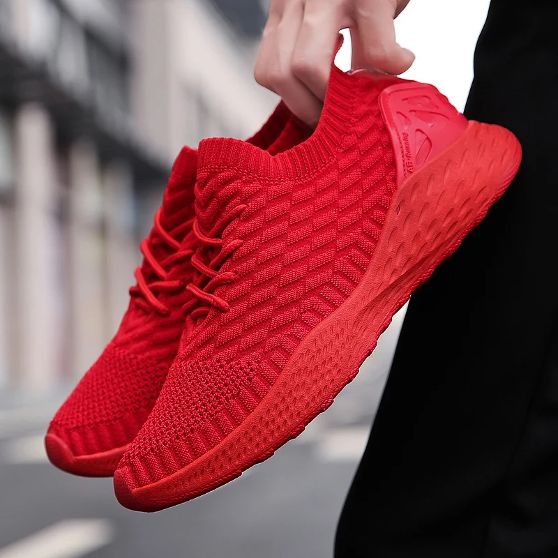 2018 Men Sneakers High Quality Men Casual Shoes Mesh Summer Breathable Black Gray Red Rubber Trainers Flying Fabric Casual Shoes
2018 Men Sneakers High Quality Men Casual Shoes Mesh Summer Breathable Black Gray Red Rubber Trainers Flying Fabric Casual Shoes