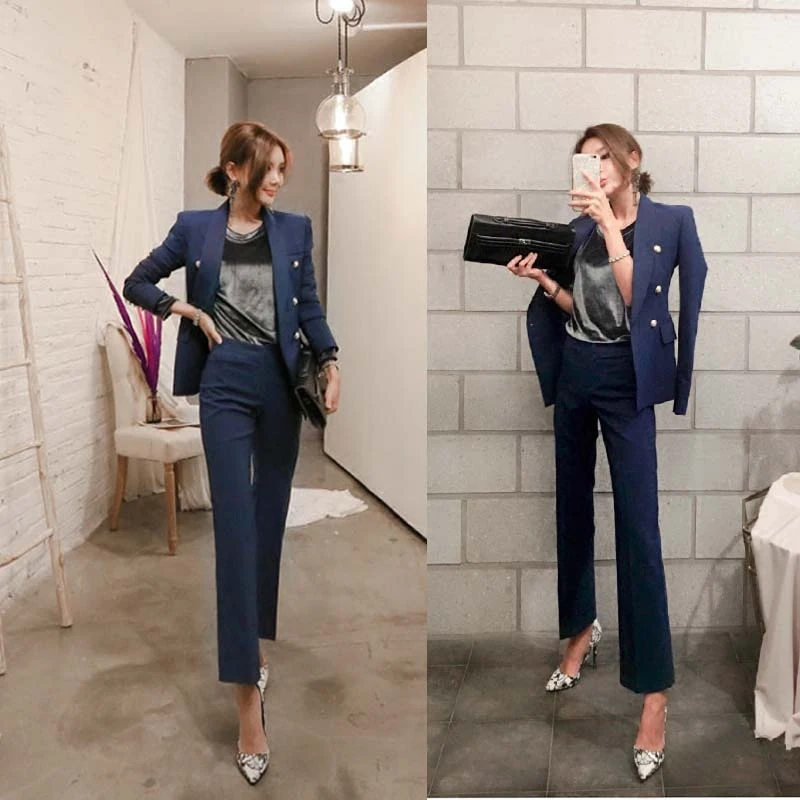 Women's suit female 2019 new style ladies temperament Slim waist set OL small suit jacket +pants two-piece suit
Women's suit female 2019 new style ladies temperament Slim waist set OL small suit jacket +pants two-piece suit
