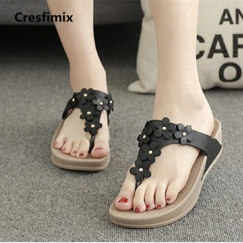 Cresfimix women casual spring & summer flip flops lady cute comfortable beach floral flip flops femmes tongs lady flip flop a408 
Cresfimix women casual spring & summer flip flops lady cute comfortable beach floral flip flops femmes tongs lady flip flop a408