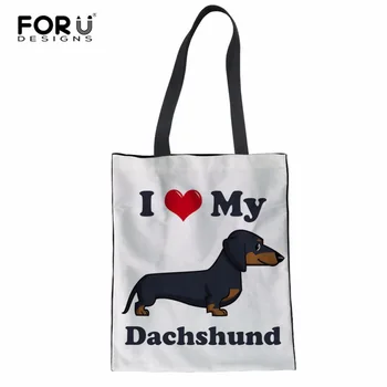 FORUDESIGNS Dachshund Dog Linen Eco Cloth Bag For Lady Durable Girl Magazine Handbags Designer Women Canvas Shopping Bags
FORUDESIGNS Dachshund Dog Linen Eco Cloth Bag For Lady Durable Girl Magazine Handbags Designer Women Canvas Shopping Bags