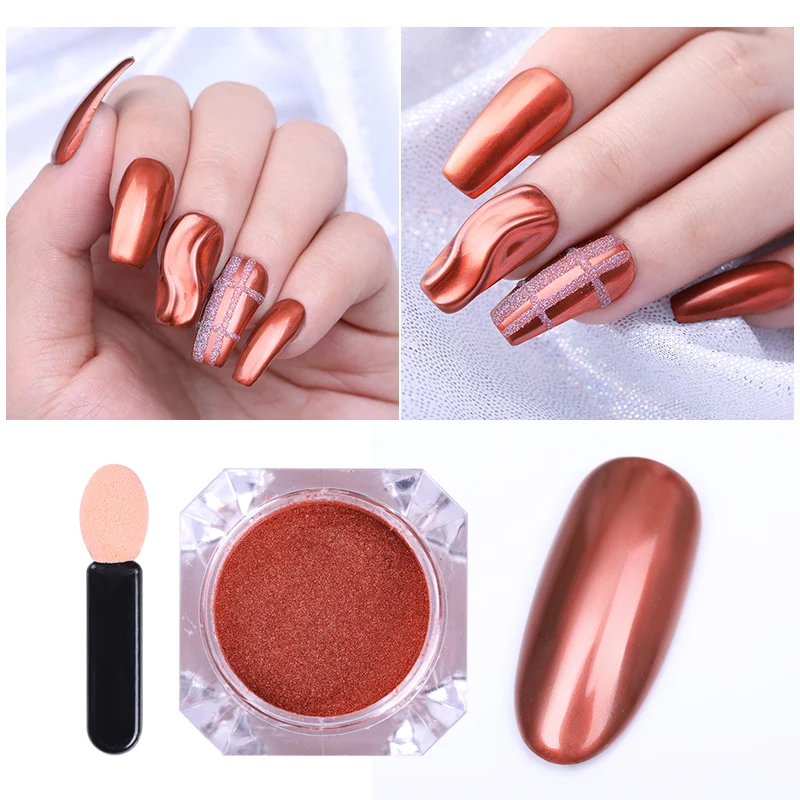 2g Nail Mirror Powder Rose Gold Copper Shining Metallic Powder Nail Art Glitter Chrome Pigment Dust Nail Art Decoration
2g Nail Mirror Powder Rose Gold Copper Shining Metallic Powder Nail Art Glitter Chrome Pigment Dust Nail Art Decoration