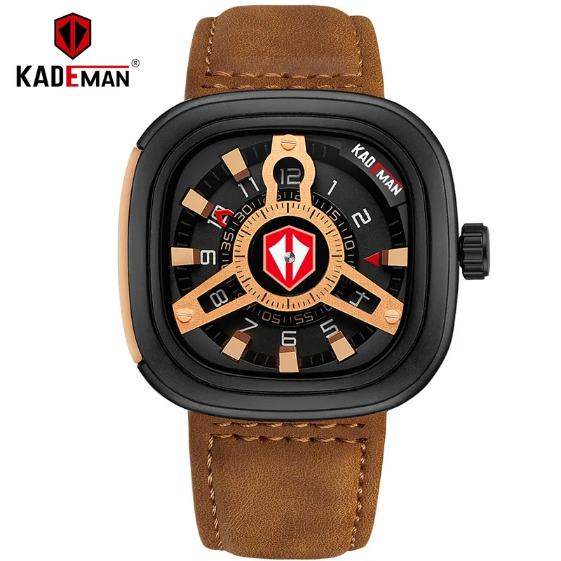 KADEMAN Men Watch Square Military Sport Wristwatch Creative Fashion Quartz Watch Camouflage Leather Wristwatch Relogio Masculino
KADEMAN Men Watch Square Military Sport Wristwatch Creative Fashion Quartz Watch Camouflage Leather Wristwatch Relogio Masculino