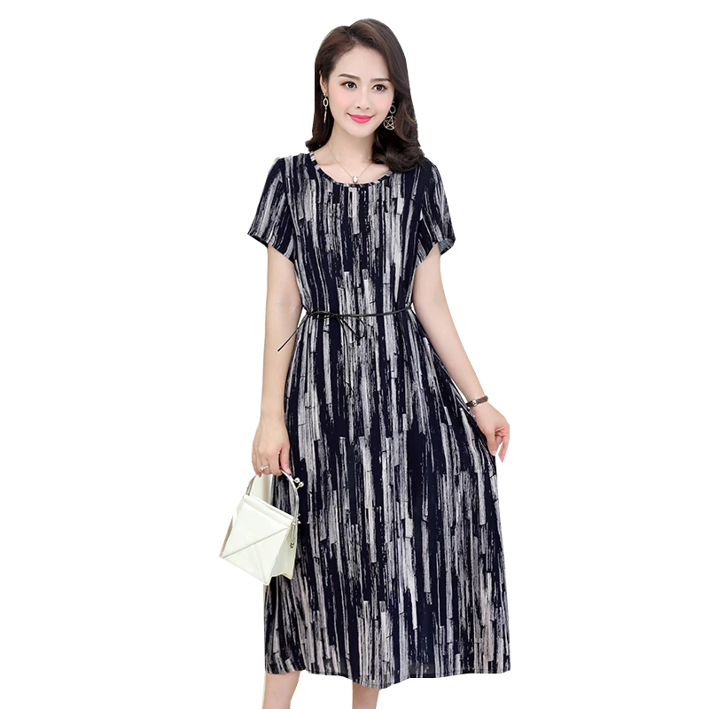 ALMUERK 2019 Summer Female Casual Flower Print Brand Dress Short Sleeve Mid-Calf Woman Plus Size
ALMUERK 2019 Summer Female Casual Flower Print Brand Dress Short Sleeve Mid-Calf Woman Plus Size