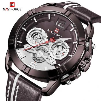 NAVIFORCE Creative Coffee Watch Men Top Brand Quartz Sport Wristwatch Leather Date Clock Male Army Reloj Relogio Masculino 2020
NAVIFORCE Creative Coffee Watch Men Top Brand Quartz Sport Wristwatch Leather Date Clock Male Army Reloj Relogio Masculino 2020