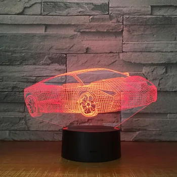 Super Car Racing 3D 7 Color Lamp Visual Led Night Lights For Kids Touch Usb Table Lampara Lampe
Super Car Racing 3D 7 Color Lamp Visual Led Night Lights For Kids Touch Usb Table Lampara Lampe