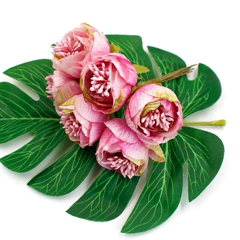 New 6pcs/lot Artificial Flower High Quality Stamen Rose Bouquet Wedding Home Decoration DIY Clip Art Handmade Accessories Wreath
New 6pcs/lot Artificial Flower High Quality Stamen Rose Bouquet Wedding Home Decoration DIY Clip Art Handmade Accessories Wreath