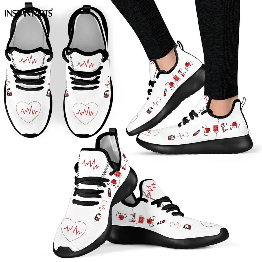 INSTANTARTS Women Mesh Knit Sneakers Nurse Heart Beat Pattern Running Shoes Lightweigt Outdoor Female Sports Flying Woven Shoes
INSTANTARTS Women Mesh Knit Sneakers Nurse Heart Beat Pattern Running Shoes Lightweigt Outdoor Female Sports Flying Woven Shoes