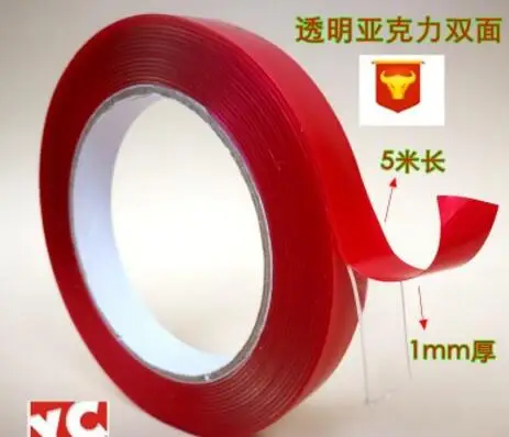 80rolls 5m/roll 5m long 12mm width 1mm thick transparent version 3M tape send by DHL | Обустройство дома