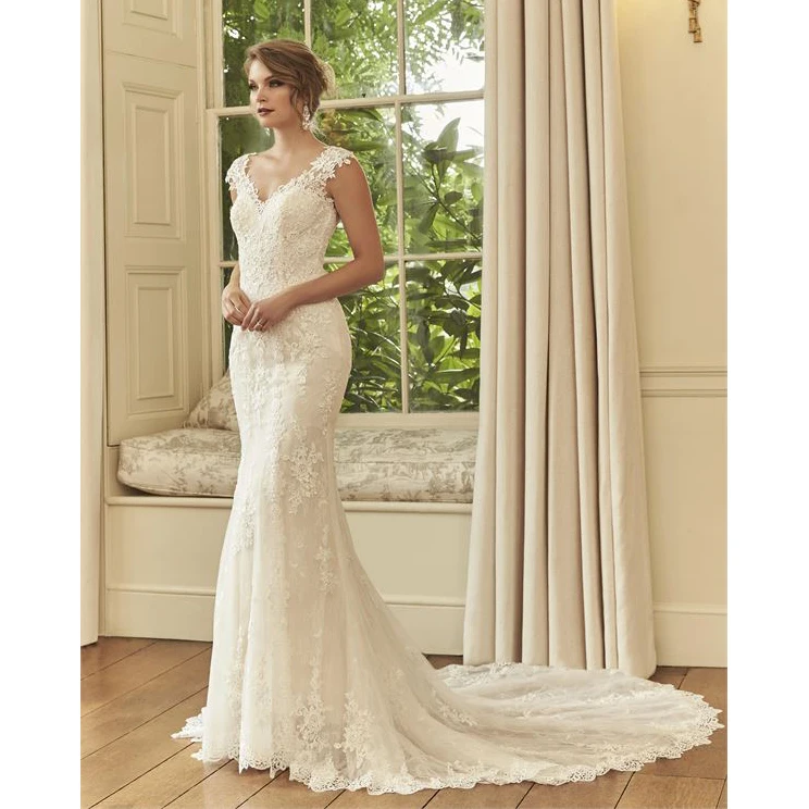 Lace up Back Elegant Mermaid Boho Wedding Dress Lace Appliques Vestidos De Noiva Train Bride Dress vestido de festa longo
Lace up Back Elegant Mermaid Boho Wedding Dress Lace Appliques Vestidos De Noiva Train Bride Dress vestido de festa longo
