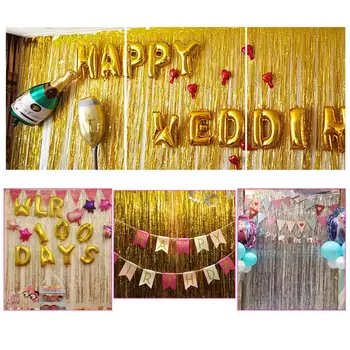 1x2 M Foil Fringe Tinsel Curtain Party Background Wall Wedding Photography Backdrop Birthday Party Decoration Supplies
1x2 M Foil Fringe Tinsel Curtain Party Background Wall Wedding Photography Backdrop Birthday Party Decoration Supplies