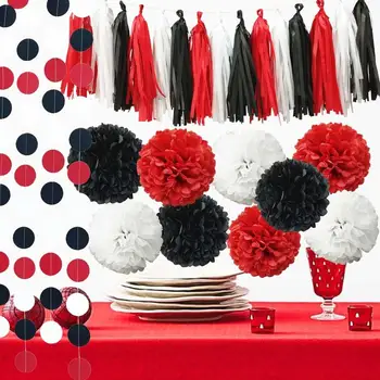 23pcs Paper Pom Poms Tassel Garland Kit for Baby Shower Bridal Wedding Bachelorette Birthday Graduation Party Decoration
23pcs Paper Pom Poms Tassel Garland Kit for Baby Shower Bridal Wedding Bachelorette Birthday Graduation Party Decoration