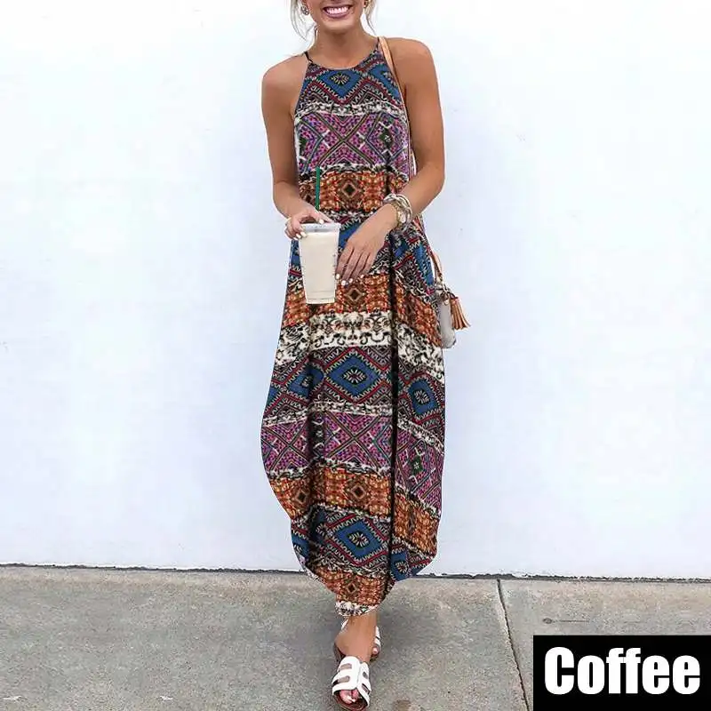 VONDA Sleeveless Bohemian Dress Women Vintage Print Maxi Dress 2019 Summer Holiday Sexy Spaghetti Strap Party Vestidos Plus Size
VONDA Sleeveless Bohemian Dress Women Vintage Print Maxi Dress 2019 Summer Holiday Sexy Spaghetti Strap Party Vestidos Plus Size