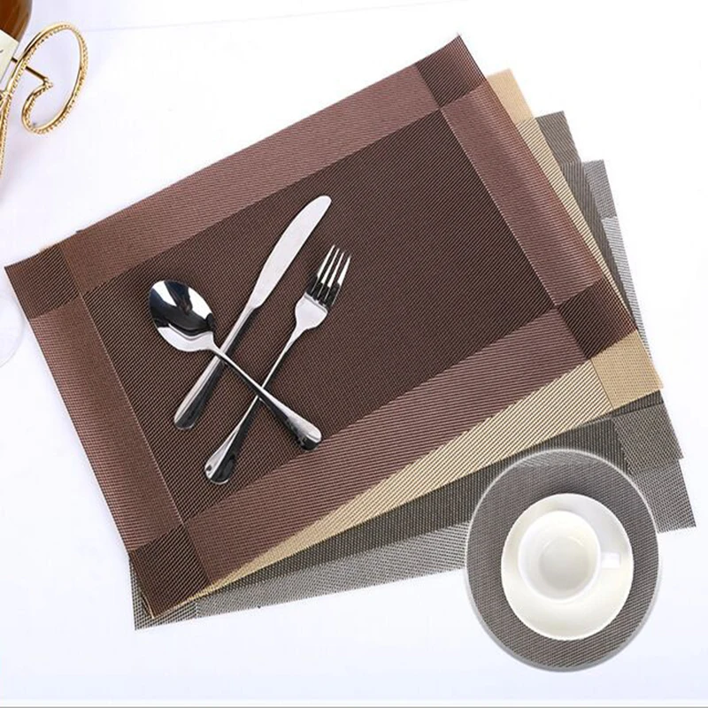 Teslin Simple Solid Top Grade Coaster European Style PVC Fabric Hotel Placemat Home Kitchen Diagonal Table Insulation Pad BD014A
Teslin Simple Solid Top Grade Coaster European Style PVC Fabric Hotel Placemat Home Kitchen Diagonal Table Insulation Pad BD014A