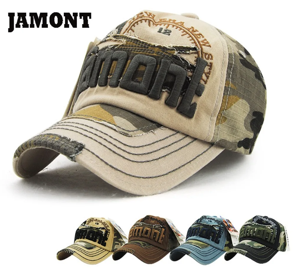 JAMONT camouflage baseball caps Outdoor fashion hat letters leisure men and women baseball cap
JAMONT camouflage baseball caps Outdoor fashion hat letters leisure men and women baseball cap