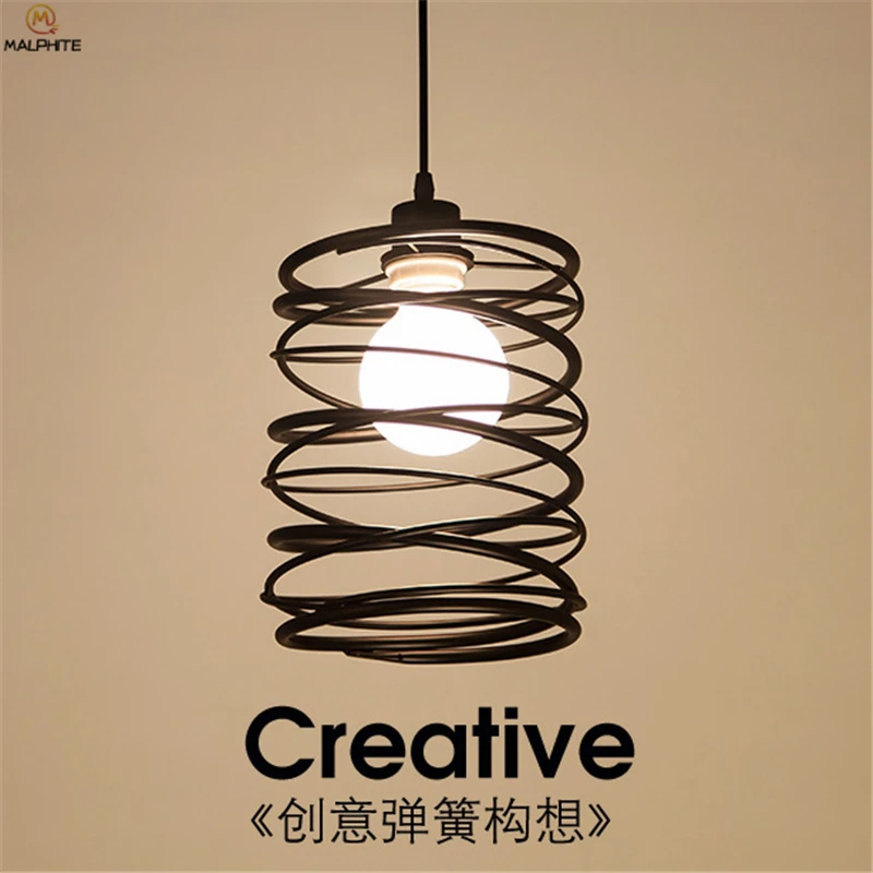 Modern Iron Black Spring Pendant Lamp Nordic Bar Cafe Hanging Industrial Decor Pendant Light Indoor Lighting Hanlamp Luminaria
Modern Iron Black Spring Pendant Lamp Nordic Bar Cafe Hanging Industrial Decor Pendant Light Indoor Lighting Hanlamp Luminaria