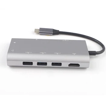 New 8 in 1 USB-C Type-C To HDMI 4K / LAN RJ45 Gigabit Ethernet / SD/TF Card Reader / PD Charging/USB3.0 USB HUB Docking Station
New 8 in 1 USB-C Type-C To HDMI 4K / LAN RJ45 Gigabit Ethernet / SD/TF Card Reader / PD Charging/USB3.0 USB HUB Docking Station