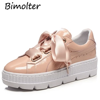 Bimolter Fashion Women Genuine Leather Vulcanize Shoes Girls Sweet Ribbon Platform Casual Comfortable Sneaker Black Pink LFEA023
Bimolter Fashion Women Genuine Leather Vulcanize Shoes Girls Sweet Ribbon Platform Casual Comfortable Sneaker Black Pink LFEA023