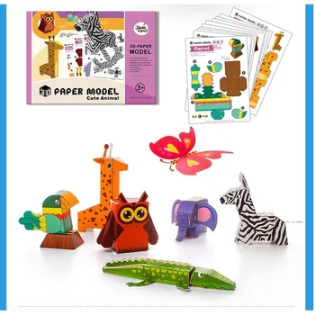6 Subjects Children Cartoon 3D Paper Model Craft Toy include Animals Vehicle Kitchen Color Paper Kindergarten Diy Craft Toy 
6 Subjects Children Cartoon 3D Paper Model Craft Toy include Animals Vehicle Kitchen Color Paper Kindergarten Diy Craft Toy
