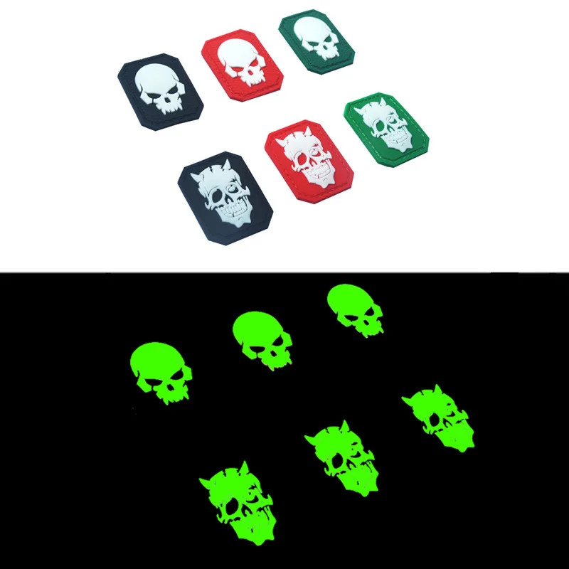 3d Pvc Badge Glowing Skull Sign Tactical Military Uniform Uniform Coat Cowboy Armband Hat Fabric Decoration Accessories Badge
3d Pvc Badge Glowing Skull Sign Tactical Military Uniform Uniform Coat Cowboy Armband Hat Fabric Decoration Accessories Badge